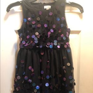 Sheer black sequin dress